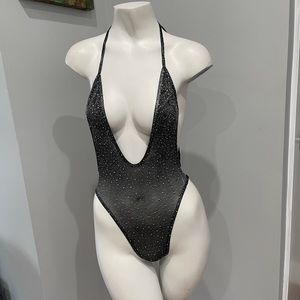 Sexy sequin stripper bodysuit